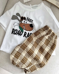 SET ÁO COTTON QUẦN ĐŨI FAST ROAD RACE CHO BÉ