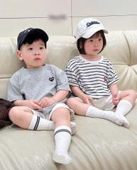SET 3 ÁO COTTON THÊU TIM CHO BÉ TRAI XUẤT XỊN NEW 2025