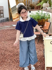 SET ÁO COTTON PHỐI QUẦN GIẤY BÉ GÁI NHỠ