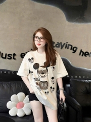 ÁO PHÔNG QC DÁNG RỘNG MICKEY ĐÍNH ĐÁ NỮ