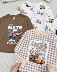 SET 3 BỘ DÀI BÉ TRAI TRẮNG KẺ NÂU