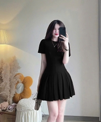 VÁY ĐEN XẾP LI PHỐI LI NỮ SẴN