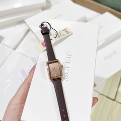 PHỤ KIỆN - ĐỒNG HỒ MẶT VUÔNG TONE NÂU ĐẬM
