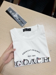ÁO PHÔNG CỘC TAY TRẮNG COACH NỮ SẴN(XẢ 55k)