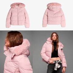 ÁO PHAO BÉO MŨ LÔNG NỮ THU ĐÔNG