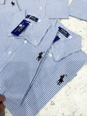 SƠ MI CỘC TAY POLO NGỰA HÓT XANH NỮ SẴN(SALE 80k)