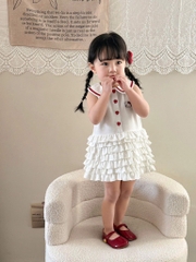 VÁY POLO BÉ GÁI PHỐI BÈO TẦNG SẴN