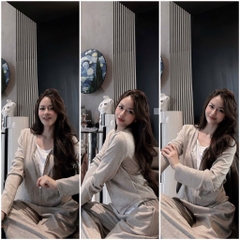 BỘ DÀI TĂM LÔNG PHỐI KHOÁ CỰC XINH NỮ THU ĐÔNG SẴN