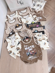 SET BỘ BA LỖ Ô TÔ TONE NÂU BÉ TRAI