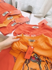 ÁO HERMES NỮ 2 MẦU CT 4C CAM