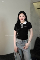 ÁO LEN DỆT XUẤT DƯ ĐEN TRẮNG NỮ
