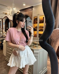 CHÂN VÁY NƠ XOÈ TẦNG(xả 65k)