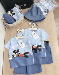 BỘ CỘC MICKEY XANH KÈM MŨ BÉ TRAI SẴN( xả 69k)