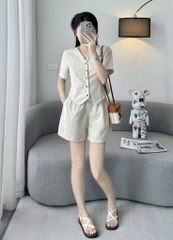 SET LINEN ZARRA 2 LỚP BUỘC SAU NỮ (HÀNG ĐẮT) SẴN (SALE 158k)