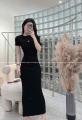 VÁY ZIP DÁNG DÀI 2 MÀU ĐỎ ĐEN NỮ SẴN (SALE 95k)