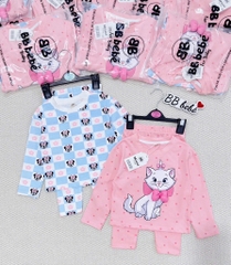 SET 2 BỘ DÀI MÈO NƠ HỒNG XANH BÉ GÁI SẴN