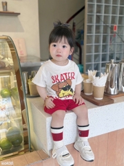 SET BÉ SNATER QUẦN ĐỎ BÉ TRAI BÉ GÁI SẴN (SALE 85k)