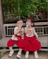 SET TRUNG THU KỲ LÂN ĐỎ BE BÉ TRAI BÉ GÁI SẴN