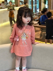 SET 3 VÁY DÀI TAY CÔ GÁI CHO BÉ GÁI SẴN