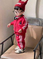 SET BỘ DÀI NỈ GẤU PADDINGTON ĐỎ XÁM BÉ TRAI