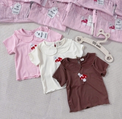 SET 3 ÁO CỔ SEN THÊU NẤM BÉ GÁI SẴN (SALE 59k)