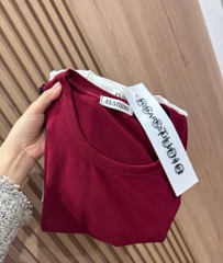 SET 3 ÁO ZIP CỔ U ĐEN TRẮNG ĐỎ NỮ