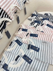 ÁO PHÔNG NỮ KẺ SỌC THÊU POLO 3M NEW(xả 48k)