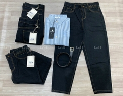 QUẦN JEAN NỮ BAGGY ĐEN SẴN (XẢ 75k)