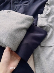 SET THÊU ALO QUẦN SUÔNG TONE 2 MÀU GHI XÁM NỮ SẴN