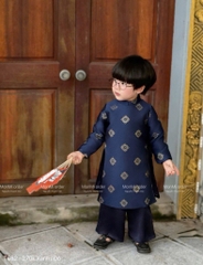 SET ÁO DÀI VẢI GẤM BÉ TRAI