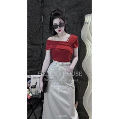 ÁO DÍP LEN NỮ VẠT VAI KÈM TAG MIU MIU THU ĐÔNG SẴN(XẢ 55 k)