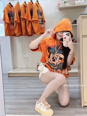 ÁO PHÔNG CAM IN NHŨ NỮ