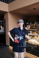 SET BỘ MICKEY CỔ KÉO KHOÁ CVAY NỮ