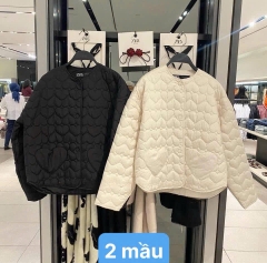 ÁO PHAO NỮ ZR TRẦN TIM TÚI CÁCH ĐIỆU 2 MẦU THU ĐÔNG SẴN(SALE 169k)