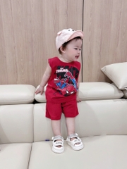 SET 2 BỘ BA LỖ NGƯỜI NHỆN ĐEN ĐỎ BÉ TRAI SẴN (xả 80k)