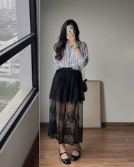 VÁY REN 2 LỚP THÊU HOA NỮ SẴN