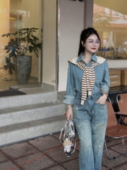 QUẦN JEAN NỮ SUÔNG RÁCH TÚI SAU SẴN (XẢ 79K )