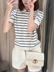 ÁO POLO DỆT VIỀN REN ZARA NỮ