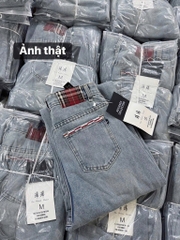 QUẦN BÒ NỮ XANH MÁC KẺ ĐỎ SẴN (SALE 99k)