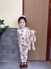 SET 2 BỘ COTTON LABUBUTHU ĐÔNG  BÉ GÁI (sale 79k)