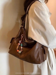 TÚI XÁCH - TÚI KẸP NÁCH DA NÂU VINTAGE CỔ ĐIỂN