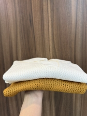 ÁO LEN MONGTOGHI LỖ VÀNG TRẮNG NỮ SẴN