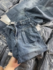 QUẦN SUÔNG JEAN NỮ XANH LI TÚI