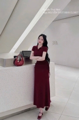 VÁY DÍP DÚT SƯỜN DÁNG DÀI NỮ
