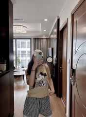 SÉT BỘ CỘC ÁO PHÔNG MICKEY QUẦN KẺ NỮ