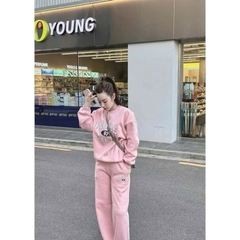 BỘ DÀI NỈ VẢI DƯ SỐ 87 MÀU HỒNG NỮ THU ĐÔNG