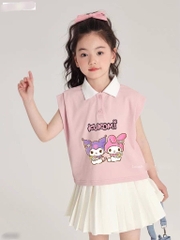VÁY KUROMI HỒNG BABY CỔ ĐỨC CHO BÉ GÁI (SALE 45k)