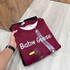 BỘ NỈ HAI DA ĐỎ GOOSE QUẦN ĐEN NỮ THU ĐÔNG SẴN
