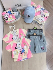 SET CHUỘT MICKEY DISNEY CỰC CHẤT KÈM MŨ BÉ GÁI(XẢ 75k)
