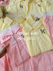ÁO SƠ MI TAY LIỀN CÚC THÊU NGỰA NỮ